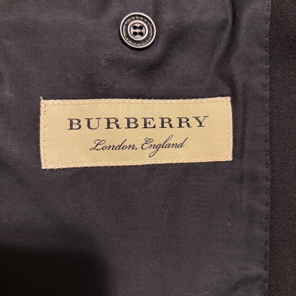 Burberry Men's Black Embroidered Embellished Lapel Blazer Sport Coat 44 - Picture 4 of 5